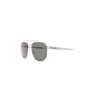 square-frame metal sunglasses