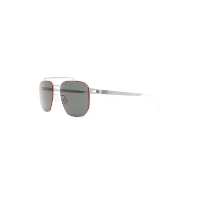 square-frame metal sunglasses