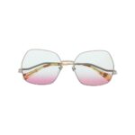 oversize-frame gradient sunglasses