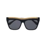 braided square-frame sunglasses