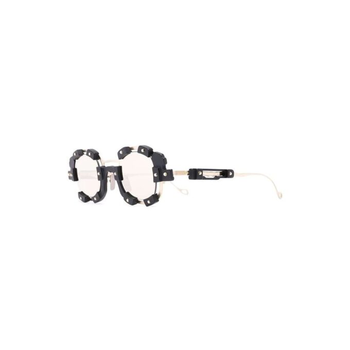 round-frame disjointed detail sunglasses - Image 2