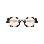 round-frame disjointed detail sunglasses