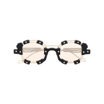 round-frame disjointed detail sunglasses