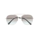 rhinestone-embellished aviator-frame sunglasses
