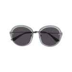layered round frame sunglasses