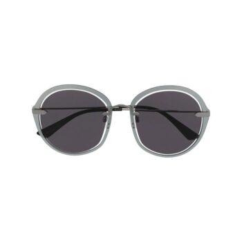 layered round frame sunglasses