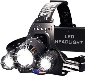USB Rechargeable LED Head Lamp. Ultra Bright CREE 1080 Lumen Head Flashlight + Red Light.