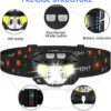 Headlamp Flashlight, Lumen Ultra-Light Bright LED Rechargeable Headlight with White Red Light, 2-Pack Waterproof - Image 2