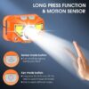 Headlamp Flashlight, LED Rechargeable Headlight with White Red Light,Waterproof Motion Sensor Head Lamp forOutdoor Camping Running Fishing - Image 3