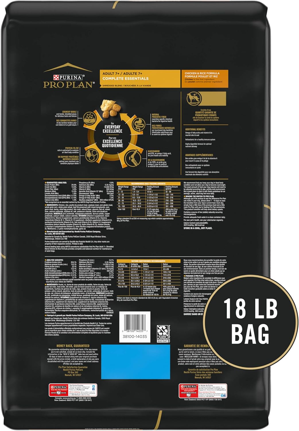 Food With Probiotics for Dogs, Shredded Blend Chicken & Rice Formula - 18 lb. Bag - Image 6