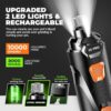 Dog Nail Grinder with 2 LED Lights Powerful 2 Speeds Ultra Quiet Dog Nail Trimmer with 3 Grinding Wheels Rechargeable Pet Dog Nail Clippers for Large Medium Small Dogs Dog Nail Files Cat Nail Clippers. - Image 2