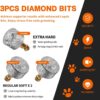 Dog Nail Grinder with 2 LED Lights Powerful 2 Speeds Ultra Quiet Dog Nail Trimmer with 3 Grinding Wheels Rechargeable Pet Dog Nail Clippers for Large Medium Small Dogs Dog Nail Files Cat Nail Clippers. - Image 4