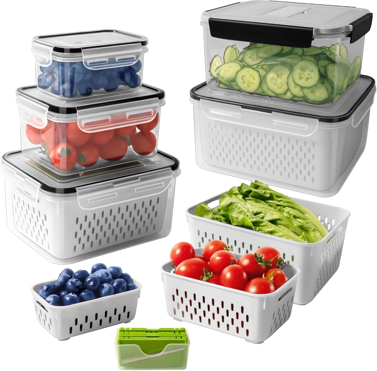 Refrigerator fresh-keeping box five-piece set