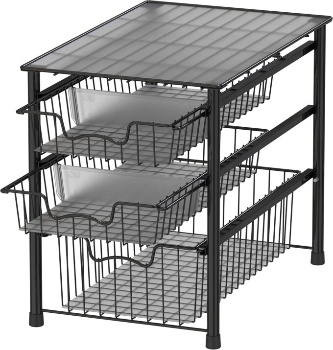 Simple three-layer multi-purpose iron rack