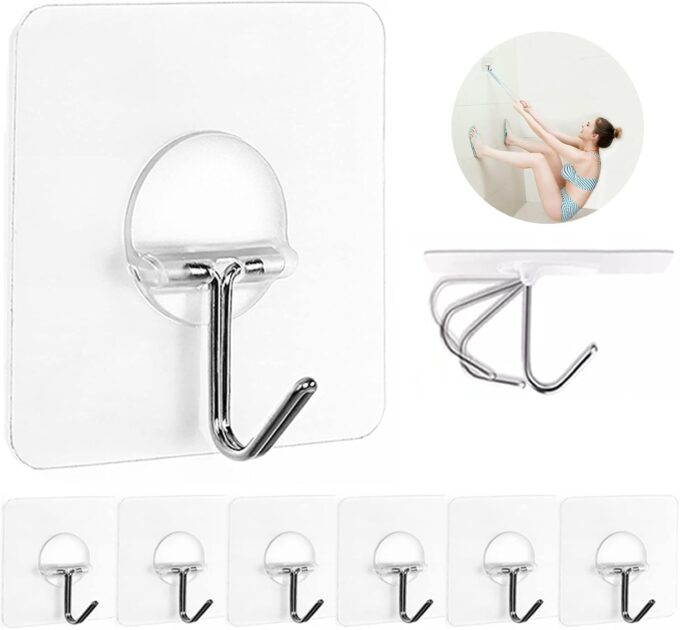 Waterproof transparent wall hook