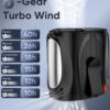 AI Portable Waist Fan, 6-Speed 16000RPM Strong Turbo Airflow, Belt/Neck Fan for Work, Outdoor, Travel, Gift for Men - Image 3