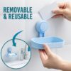 SoapSaver with Powerful Vacuum Suction,Sponge Holder for Shower,Bathroom,Universal Shower Accessories,Drill-Free,Removable,2 Pack - Image 7