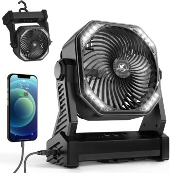Rechargeable outdoor power fan